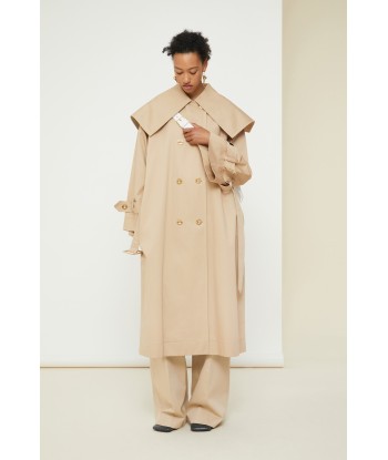 Charakteristischer Trenchcoat aus Bio-Baumwolle ou a consommer sur place