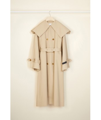 Charakteristischer Trenchcoat aus Bio-Baumwolle ou a consommer sur place