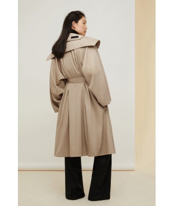 Oversize-Mantel aus Bio-Gabardine mit Gürtel und abnehmbarem Kragen une grave pollution 