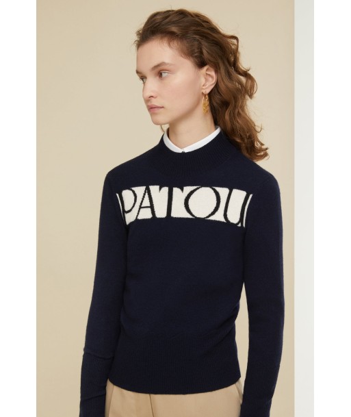 Patou Logo-Pullover aus Kaschmir und Wolle pas chere