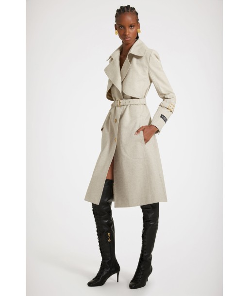 Trenchcoat aus Bio-Baumwolljacquard les ctes