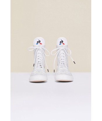 Bestickte High-Top-Sneaker - Weiß destockage