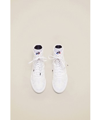 Bestickte High-Top-Sneaker - Weiß destockage