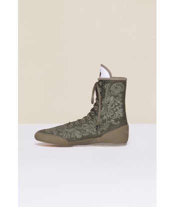 Bestickte High-Top-Sneaker - Khaki 50% de réduction en Octobre 2024