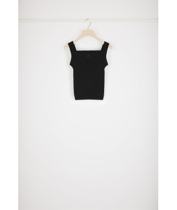 Strick-Tanktop mit Cut-Outs aus Bio-Baumwollmix paiement sécurisé