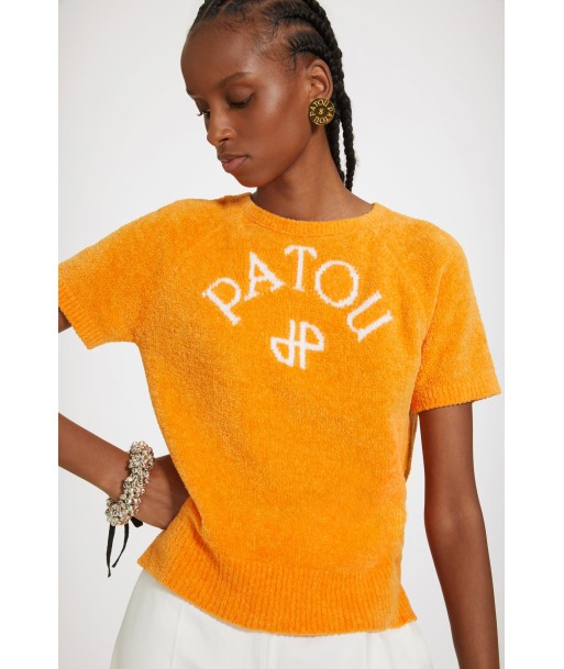 Patou Jacquard-Stricktop aus Bio-Baumwollmix en ligne des produits 