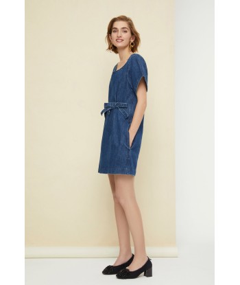 Denim-Minikleid mit Schleife Comparez plus de prix