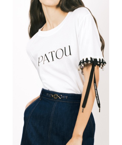 Patou Upcycling Logo-T-Shirt aus Bio-Baumwolle suggérées chez