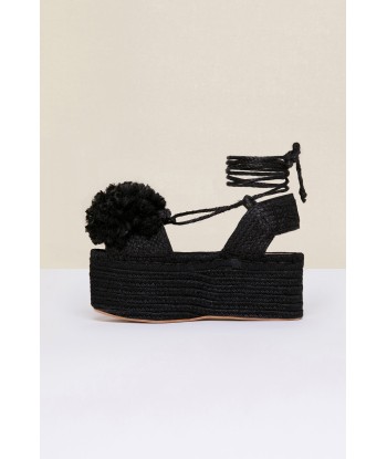 Plateau-Espadrilles mit Pompon Faites des économies