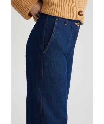 Pantalone in denim bio con risvolto Fin de série