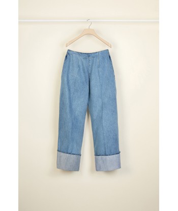 Pantalone in denim bio con risvolto Amélioration de cerveau avec