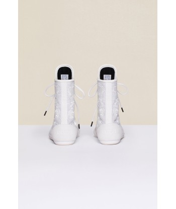 Sneakers alte ricamate - Bianco destockage