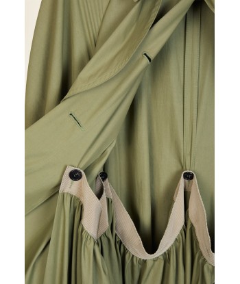 Trench in gabardine con fodera removibile outlet