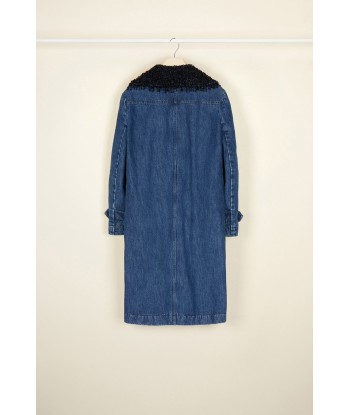 Cappotto in denim con collo in perle Economisez 