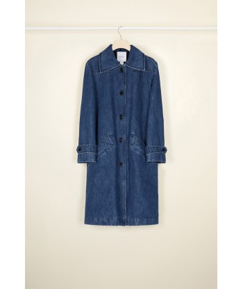 Cappotto in denim con collo in perle Economisez 