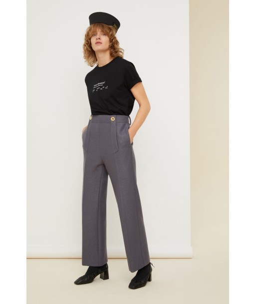 Pantalone a gamba larga in lana Le MVP de beaucoup